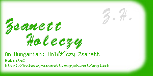 zsanett holeczy business card